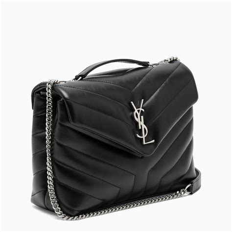 ysl tasche schwarz silber